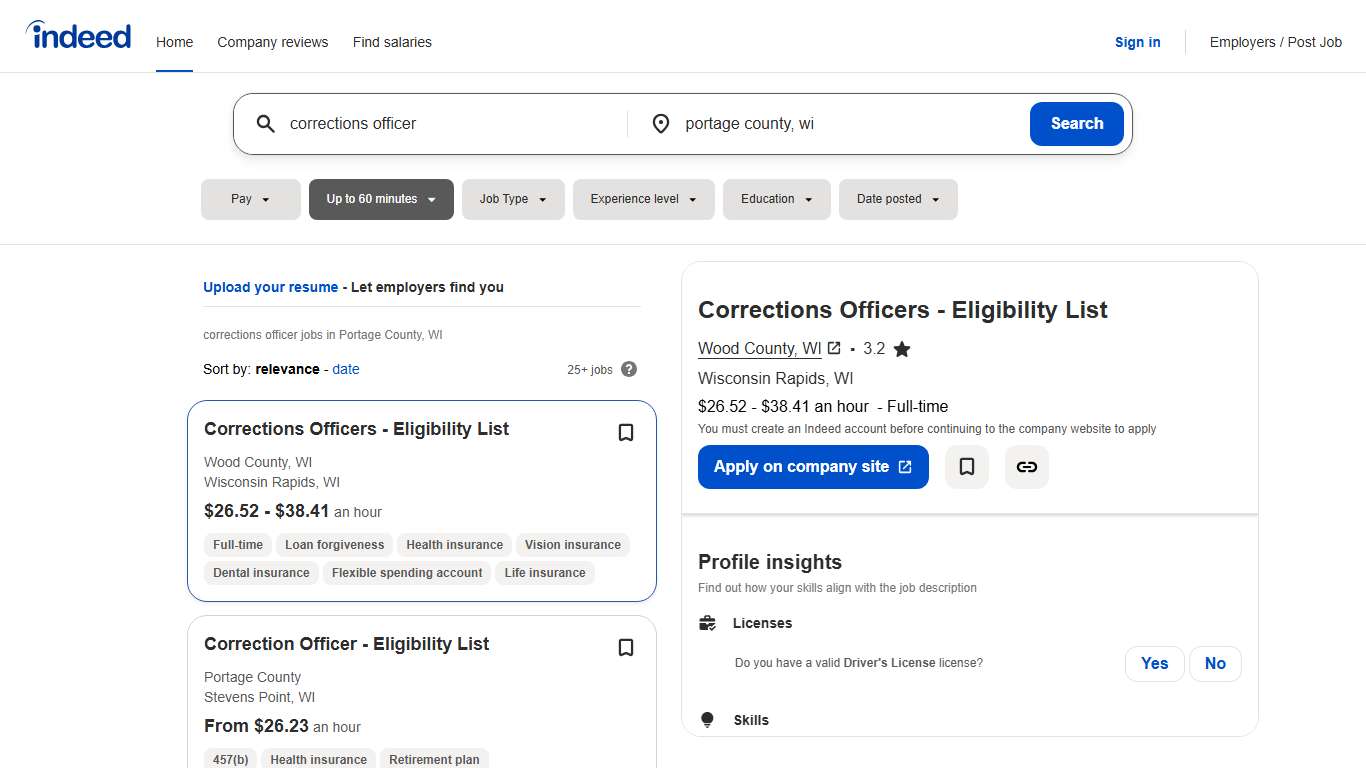 Corrections Officer Jobs, Employment in Portage County, WI | Indeed